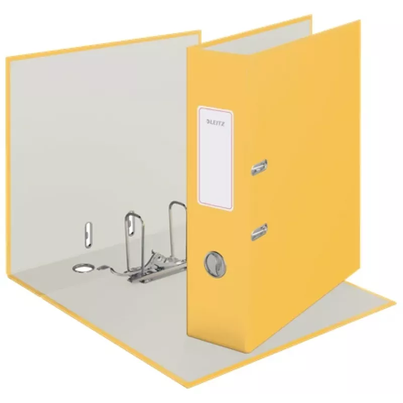 Leitz 180° Cosy Lever Arch File Soft Touch 80mm, A4, Carton, Yellow, Textured surface, 600 sheets, 80 g/m²