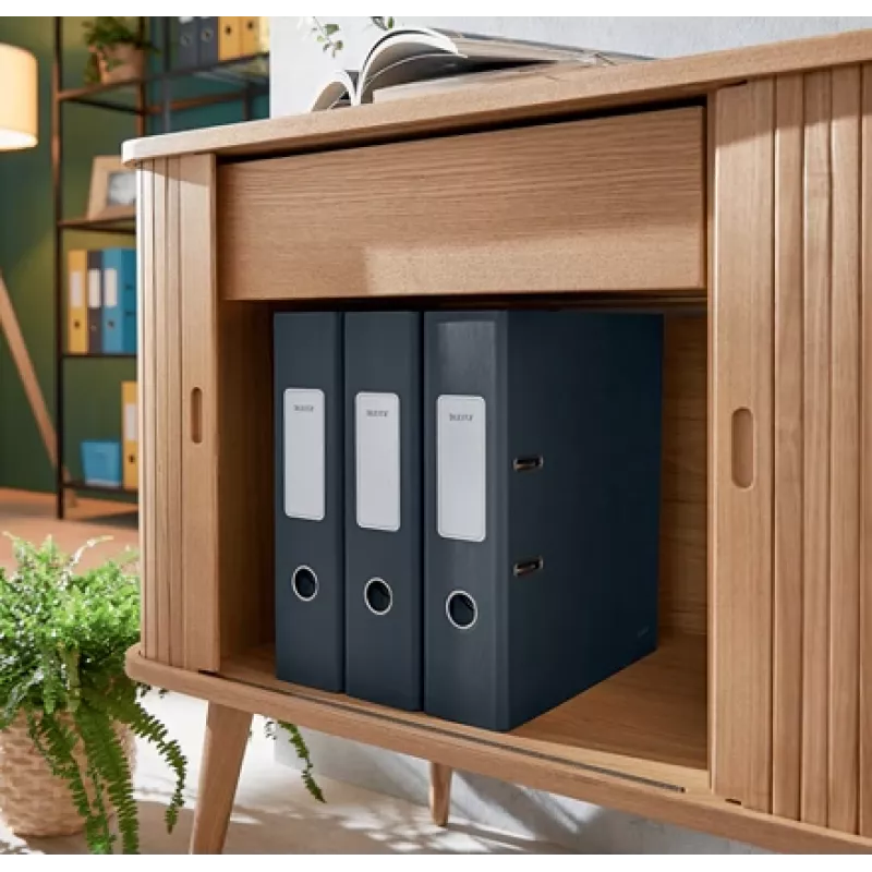 Leitz 180° Cosy Lever Arch File Soft Touch 80mm, A4, Carton, Black, Textured surface, 600 sheets, 80 g/m²