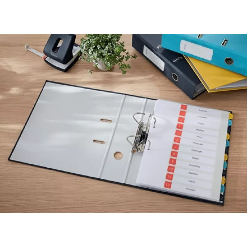 Leitz 180° Cosy Lever Arch File Soft Touch 80mm, A4, Carton, Black, Textured surface, 600 sheets, 80 g/m²