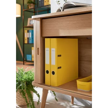 Leitz 180° Cosy Lever Arch File Soft Touch 50mm, A4, Carton, Yellow, Textured surface, 350 sheets, 80 g/m²