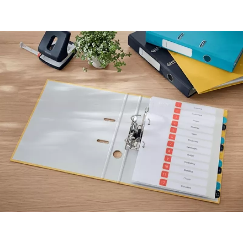 Leitz 180° Cosy Lever Arch File Soft Touch 50mm, A4, Carton, Yellow, Textured surface, 350 sheets, 80 g/m²
