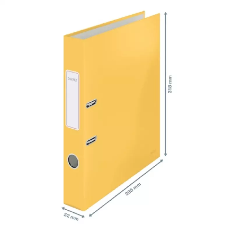 Leitz 180° Cosy Lever Arch File Soft Touch 50mm, A4, Carton, Yellow, Textured surface, 350 sheets, 80 g/m²