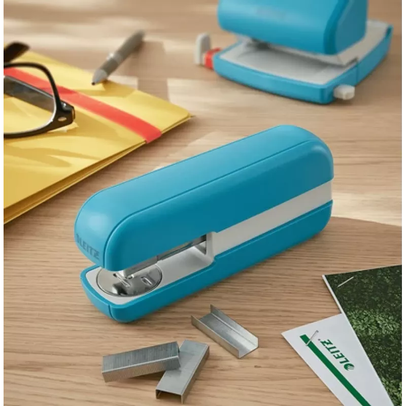 Leitz Cosy Stapler 30 sheets, 30 sheets, Blue, Standard clinch, 26/6, Metal, Plastic, 80 g/m²