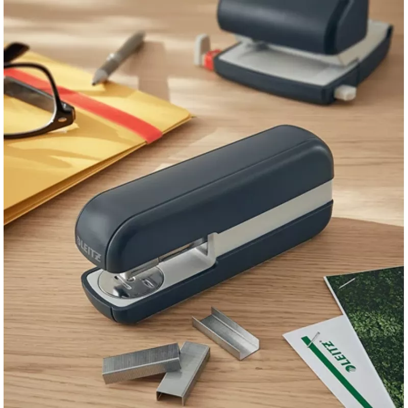 Leitz Cosy Stapler 30 sheets, 30 sheets, Black, Standard clinch, 24/6, Metal, Plastic, 80 g/m²