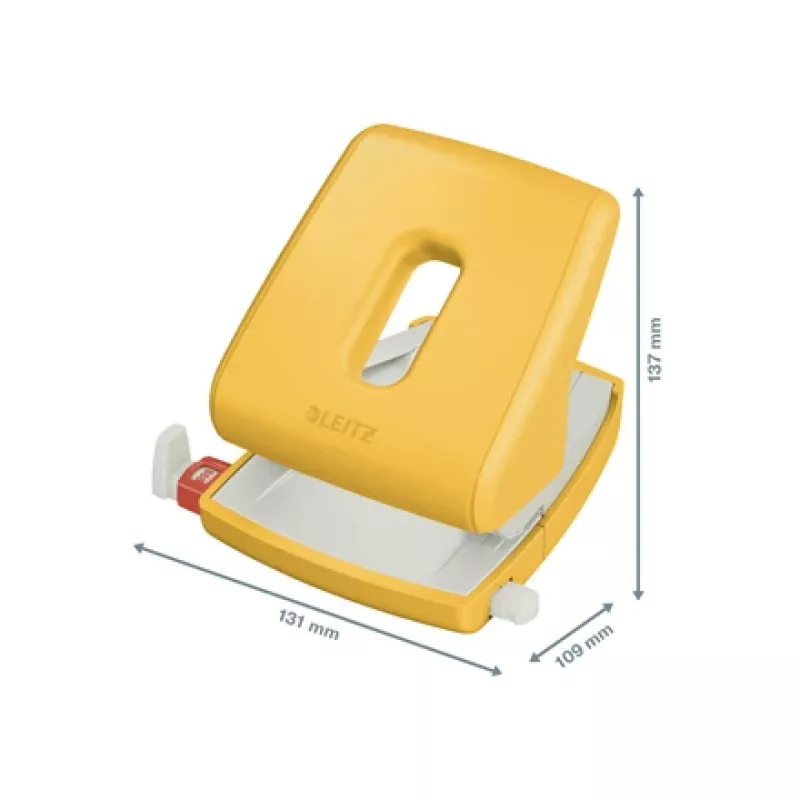 Leitz Cosy Hole Punch 2-hole 30 sheets, 30 sheets, Yellow, Plastic, 8 cm, 5.5 mm, A4