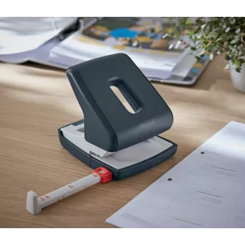 Leitz Cosy Hole Punch 2-hole 30 sheets, 30 sheets, Black, Plastic, 8 cm, 5.5 mm, A4, A5, A6, Folio, US-Quart, 8 x 8 x 8 cm