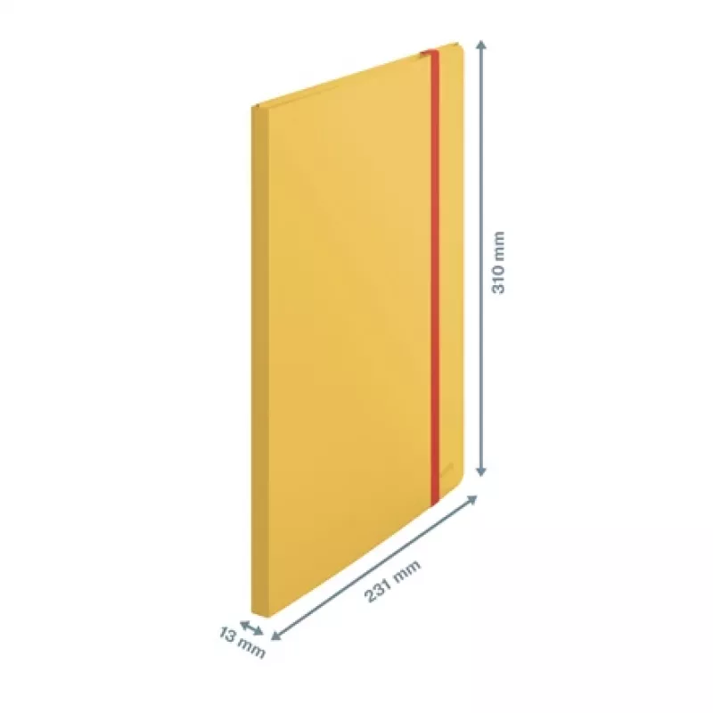 Leitz Cosy Mobile Display Book Plus, Yellow, Polypropylene (PP), 20 pockets, Portrait, A4, 231 mm
