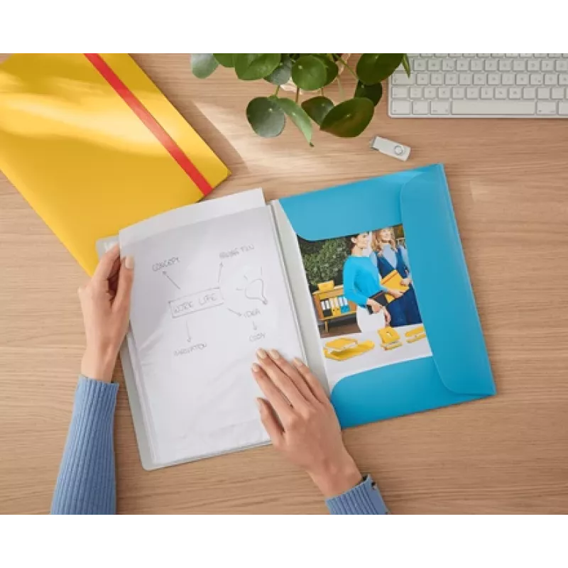 Leitz Cosy Mobile Display Book Plus, Blue, Polypropylene (PP), 20 pockets, Portrait, A4, 231 mm