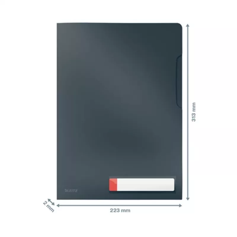 Leitz Cosy Privacy Folder, Conventional file folder, A4, Polypropylene (PP), Black, Matt, Portrait