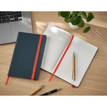 Leitz Cosy Notebook Soft Touch Squared with Hardcover, Monochromatic, Black, A5, 80 sheets, Matt, 100 g/m²