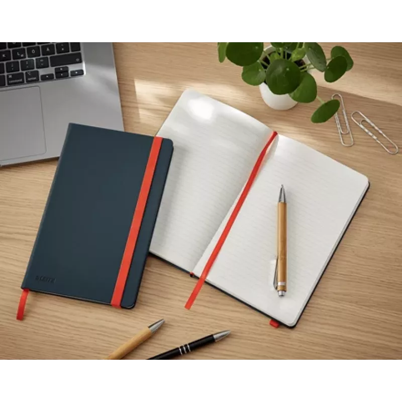Leitz Cosy Notebook Soft Touch Ruled with Hardcover, Monochromatic, Black, A5, 80 sheets, Matt, 100 g/m²