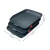 Leitz Cosy Letter Tray, Set of 3, Polystyrene (PS), Black, A4, A4, 274 mm, 456 mm