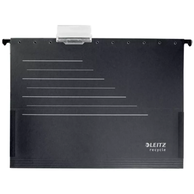 Leitz Alpha® Recycle Card Suspension Pocket, A4, Black, Cardboard, 80 g/m², 150 sheets, 348 mm