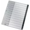 Leitz Recycle Index, PP, extra wide, Numeric tab index, Polypropylene (PP), Black, White, Portrait, A4 Maxi, 160 g/m²
