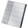 Leitz Recycle Index, PP, extra wide, Numeric tab index, Polypropylene (PP), Black, White, A4 Maxi, 160 g/m², 238 mm