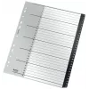Leitz Recycle Index, PP, extra wide, Numeric tab index, Polypropylene (PP), Black, White, Portrait, A4 Maxi, 160 g/m²