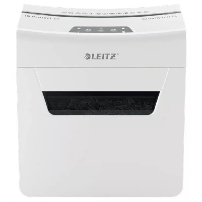 Leitz IQ Protect Premium Paper Shredder 6X P4, 4 x 40 mm, 10 L, 100 sheets, 55 dB, Touch, 6 sheets