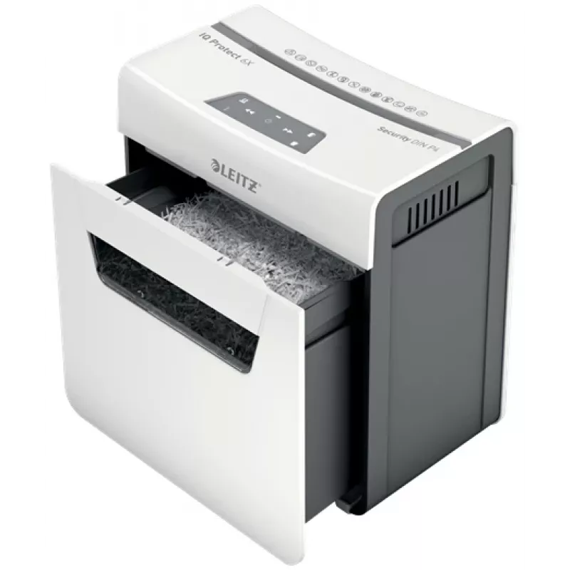 Leitz IQ Protect Premium Paper Shredder 6X P4, 4 x 40 mm, 10 L, 100 sheets, 55 dB, Touch, 6 sheets