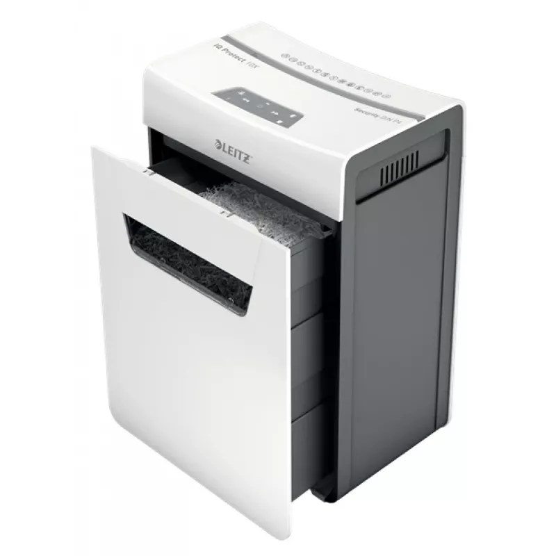 Leitz IQ Protect Premium Paper Shredder 10X P4, 4 x 40 mm, 18 L, 150 sheets, 55 dB, Touch, 10 sheets