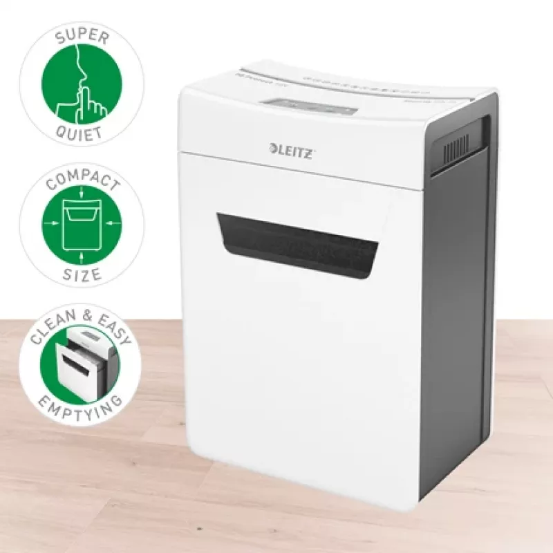 Leitz IQ Protect Premium Paper Shredder 10X P4, 4 x 40 mm, 18 L, 150 sheets, 55 dB, Touch, 10 sheets