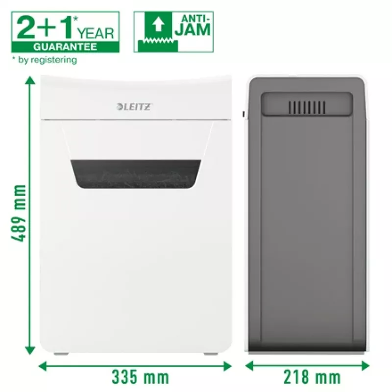 Leitz IQ Protect Premium Paper Shredder 10X P4, 4 x 40 mm, 18 L, 150 sheets, 55 dB, Touch, 10 sheets