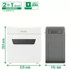 Leitz IQ Protect Premium Paper Shredder 3M P5, Micro-cut shredding, 2 x 15 mm, 10 L, 125 sheets, 55 dB, Touch