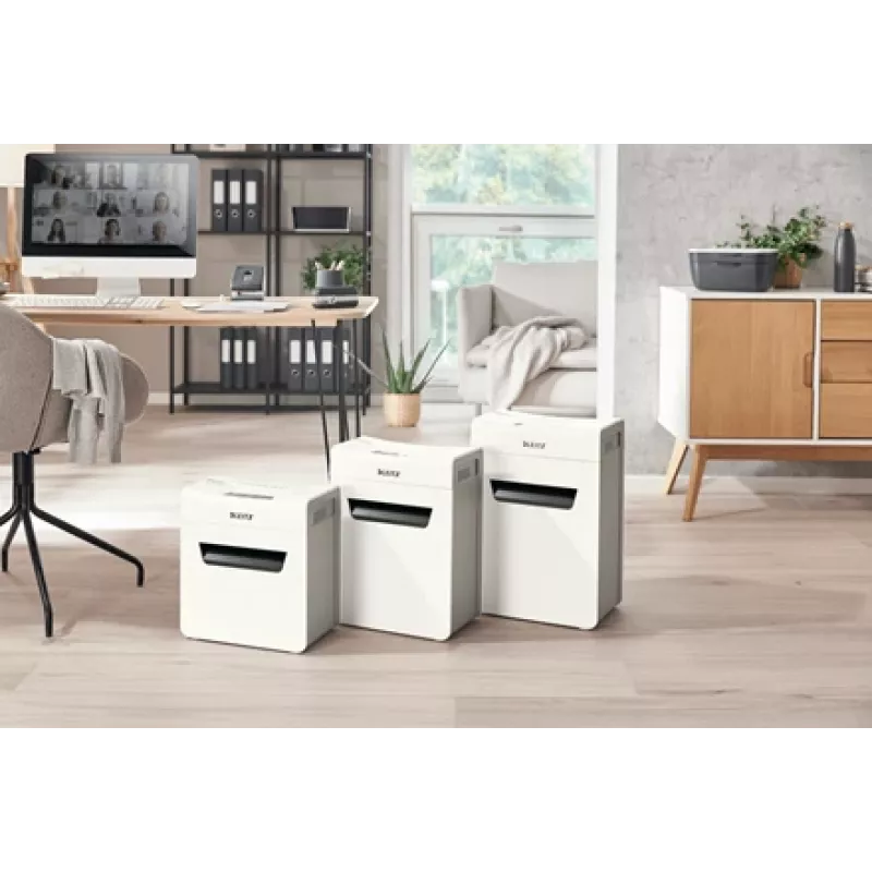 Leitz IQ Protect Premium Paper Shredder 3M P5, Micro-cut shredding, 2 x 15 mm, 10 L, 125 sheets, 55 dB, Touch
