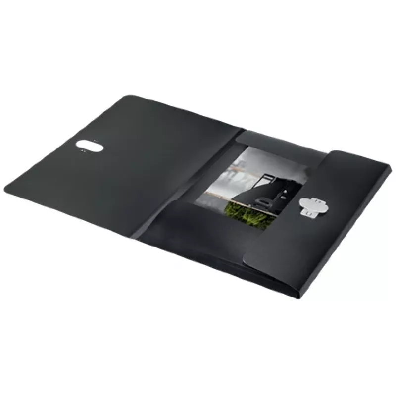 Leitz Recycle 3-Flap Folder, Signature folder, A4, Polypropylene (PP), Black, Matt, 150 sheets