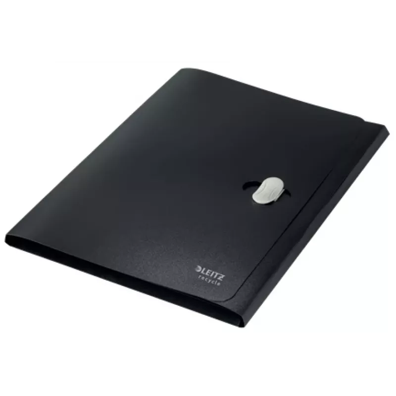 Leitz Recycle 3-Flap Folder, Signature folder, A4, Polypropylene (PP), Black, Matt, 150 sheets