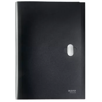 Leitz Recycle Expanding Concertina File, Signature folder, A4, Polypropylene (PP), Black, Glossy, 250 sheets