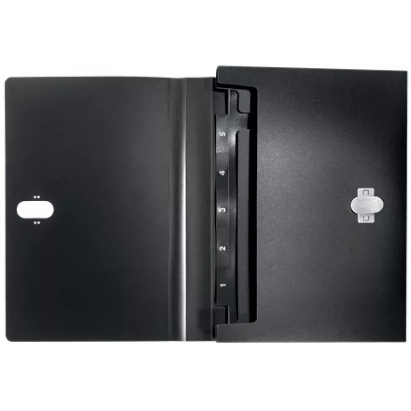 Leitz Recycle Expanding Concertina File, Signature folder, A4, Polypropylene (PP), Black, Glossy, 250 sheets
