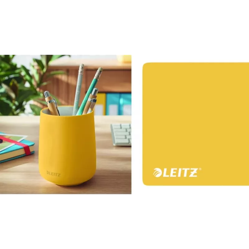 Leitz Cosy Pen Pot, Yellow, Ceramic, Boy/Girl, 8.7 cm, 105 mm, 240 g