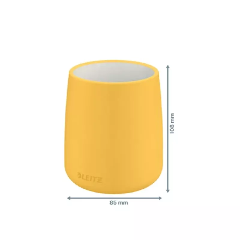 Leitz Cosy Pen Pot, Yellow, Ceramic, Boy/Girl, 8.7 cm, 105 mm, 240 g
