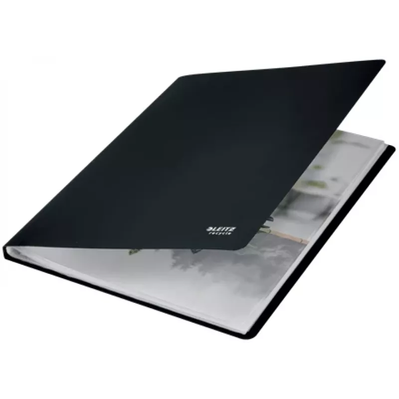 Leitz Recycle Display Book, Black, Polypropylene (PP), 40 pockets, Portrait, A4, 231 mm
