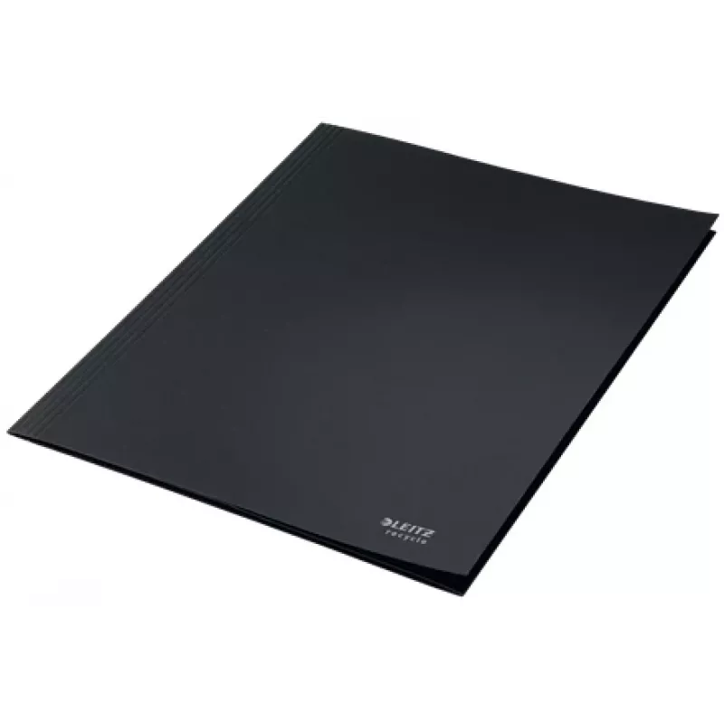 Leitz Recycle Card 3-Flap Folder, Conventional file folder, A4, Carton, Black, Matt, 250 sheets
