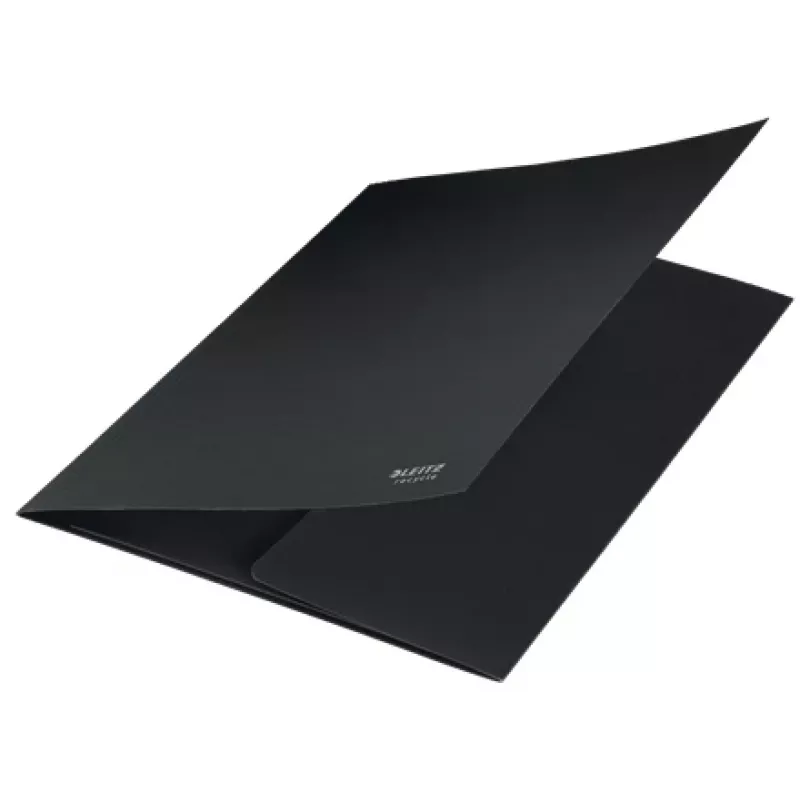 Leitz Recycle Card 3-Flap Folder, Conventional file folder, A4, Carton, Black, Matt, 250 sheets