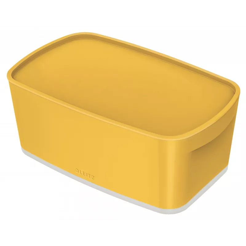 Leitz MyBox Cosy Small with lid, Storage Box, Storage box, Yellow, Rectangular, Plastic, Monochromatic, Yellow