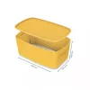 Leitz MyBox Cosy Small with lid, Storage Box, Storage box, Yellow, Rectangular, Plastic, Monochromatic, Yellow