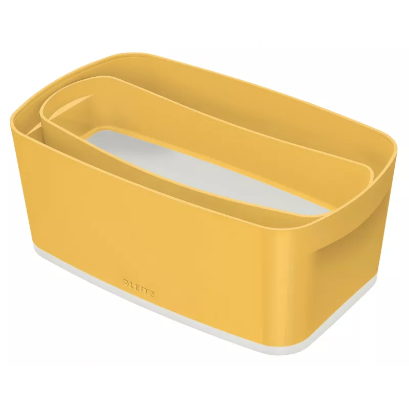 Leitz MyBox Cosy Small with lid, Storage Box, Storage box, Yellow, Rectangular, Plastic, Monochromatic, Yellow