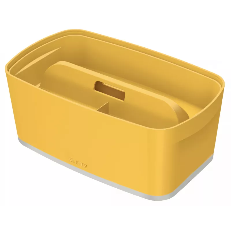 Leitz MyBox Cosy Small with lid, Storage Box, Storage box, Yellow, Rectangular, Plastic, Monochromatic, Yellow