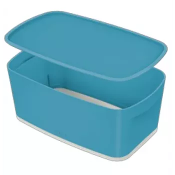 Leitz MyBox Cosy Small with lid, Storage Box, Storage box, Blue, Rectangular, Plastic, Monochromatic, Indoor