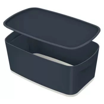 Leitz MyBox Cosy Small with lid, Storage Box, Storage box, Grey, Rectangular, Plastic, Monochromatic, Indoor