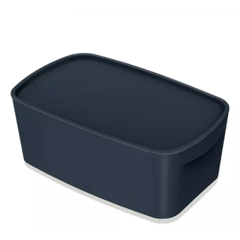 Leitz MyBox Cosy Small with lid, Storage Box, Storage box, Grey, Rectangular, Plastic, Monochromatic, Indoor
