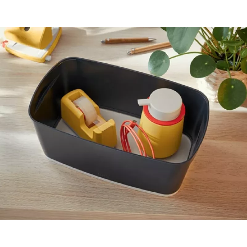 Leitz MyBox Cosy Small with lid, Storage Box, Storage box, Grey, Rectangular, Plastic, Monochromatic, Indoor