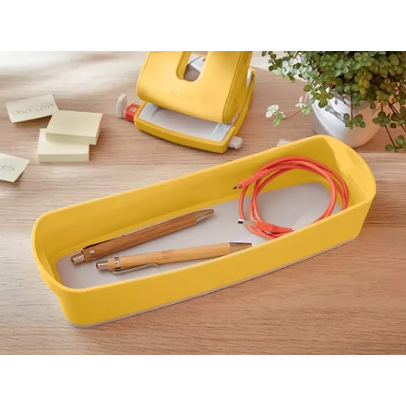 Leitz MyBox Cosy Organiser Tray Long, Storage, Storage box, Yellow, Rectangular, Plastic, Monochromatic, 307 mm