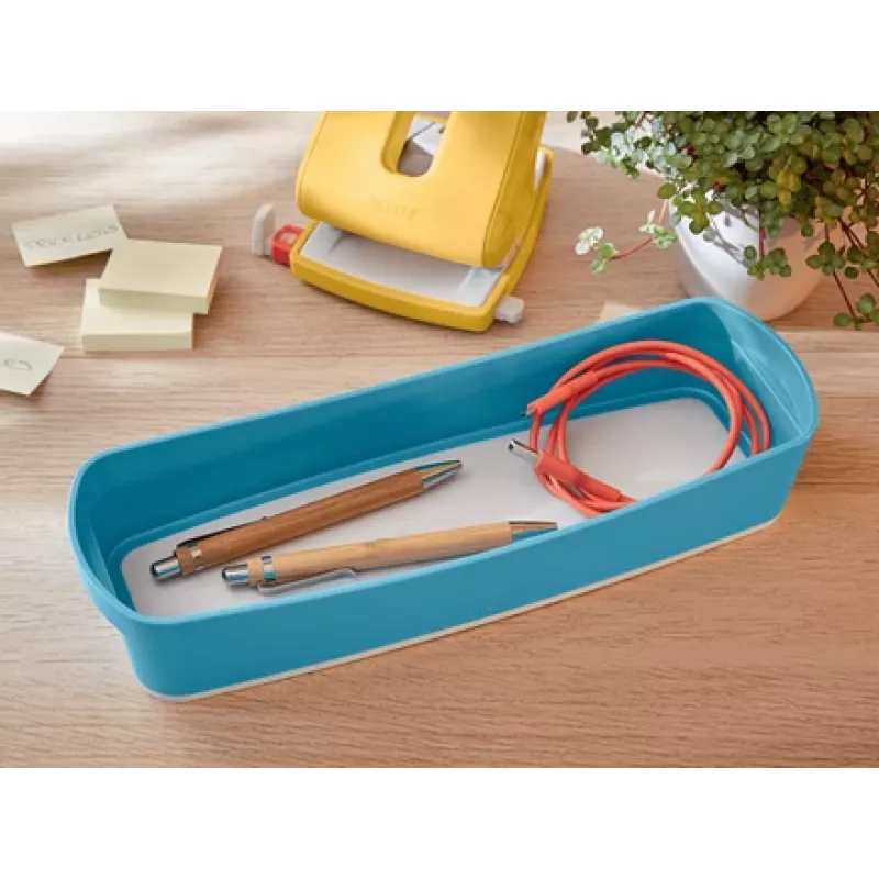 Leitz MyBox Cosy Organiser Tray Long, Storage, Storage box, Blue, Rectangular, Plastic, Monochromatic, 307 mm