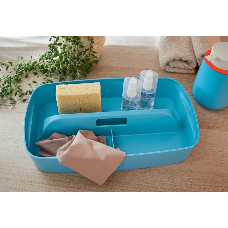 Leitz MyBox Cosy Organiser Tray with handle Small, Storage, Blue, Plastic, 307 mm, 181 mm, 56 mm, 300 g