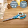 Leitz Cosy Titanium Office Scissors 205 mm, Adult, Straight cut, Single, Blue, Stainless steel, Office scissors