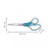 Leitz Cosy Titanium Office Scissors 205 mm, Adult, Straight cut, Single, Blue, Stainless steel, Office scissors