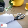 Leitz Cosy Titanium Office Scissors 205 mm, Adult, Straight cut, Single, Grey, Stainless steel, Office scissors